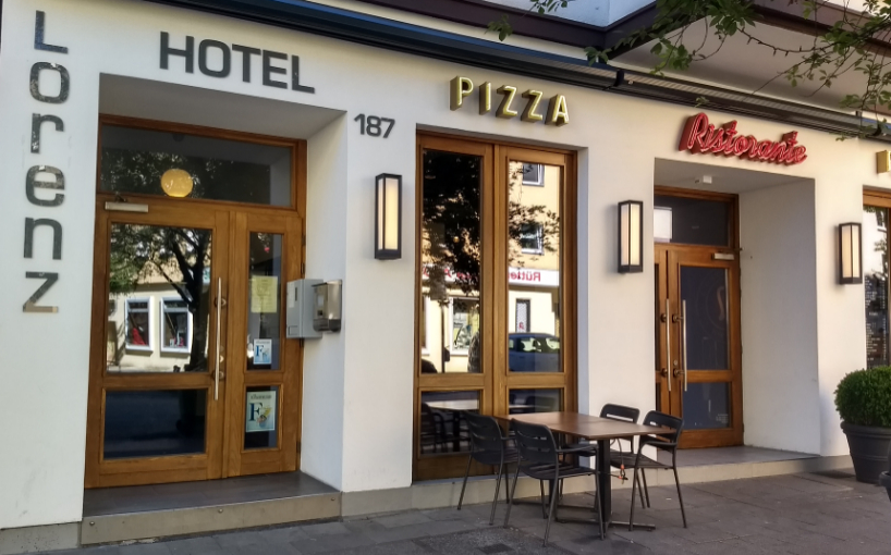 Eingang Hotel Lorenz an der Rüttenscheider Straße